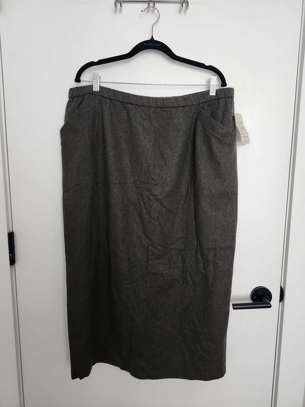 Pendleton Olive Virgin Wool Pencil Skirt